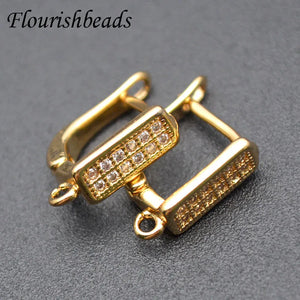 Earring Hooks Clasp Shvenzy DIY Jewelry Accessories Double Row Zircon