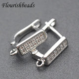 Earring Hooks Clasp Shvenzy DIY Jewelry Accessories Double Row Zircon