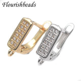 Earring Hooks Clasp Shvenzy DIY Jewelry Accessories Double Row Zircon