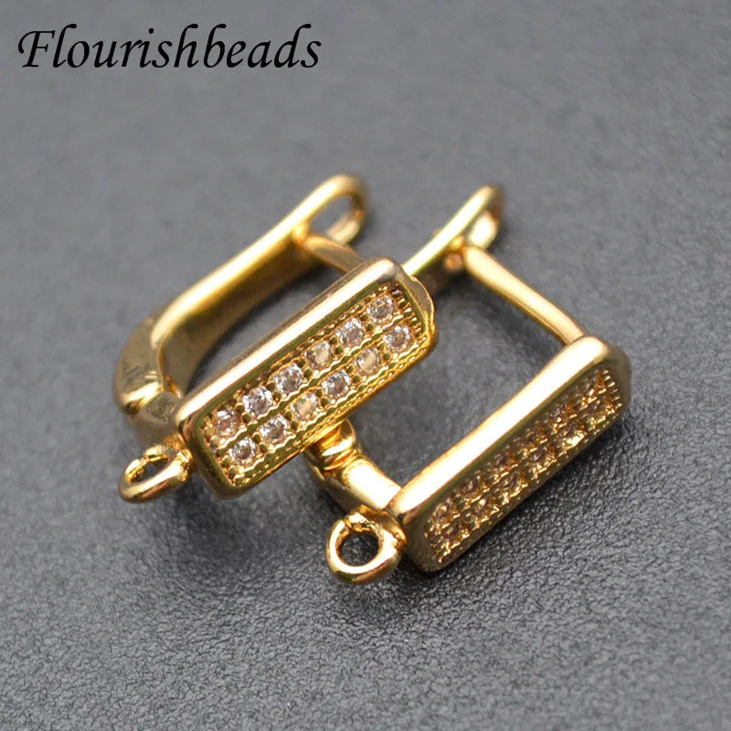 Earring Hooks Clasp Shvenzy DIY Jewelry Accessories Double Row Zircon