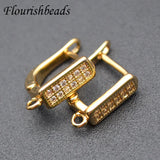 Earring Hooks Clasp Shvenzy DIY Jewelry Accessories Double Row Zircon