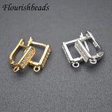 Earring Hooks Clasp Shvenzy DIY Jewelry Accessories Double Row Zircon