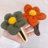 Large Plush Flower Duckbill Clip for Women
