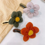 Large Plush Flower Duckbill Clip for Women