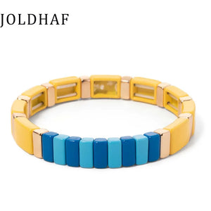 Colorful Enamel Bracelets for Women Boho Bead Jewelry