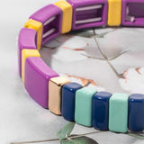Colorful Enamel Bracelets for Women Boho Bead Jewelry
