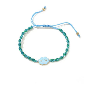 Enamel Charm Bracelet Women Girls Friendship Lucky Cloud Bangle Accessory