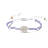Enamel Charm Bracelet Women Girls Friendship Lucky Cloud Bangle Accessory