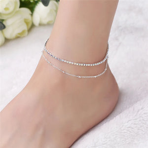 Silver Foot Chain Anklet Bracelet for Women SB083