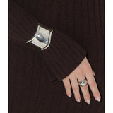 Geometric Irregular Wave Wide Bracelet Bangle Punk Jewelry for Women Men