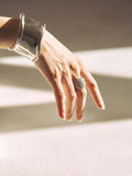 Geometric Irregular Wave Wide Bracelet Bangle Punk Jewelry for Women Men