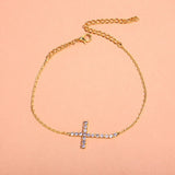 Silver Cross Foot Chain Anklet Bracelet for Women