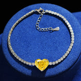 Zircon Crystal Tennis Bracelet Silver Charms Wedding