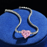 Zircon Crystal Tennis Bracelet Silver Charms Wedding