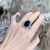Treasure Pigeon Egg Adjustable Ring 925 Silver Jewelry