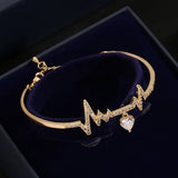 Copper Heartbeat Bracelet - Personalized Jewelry for Women