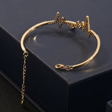 Copper Heartbeat Bracelet - Personalized Jewelry for Women