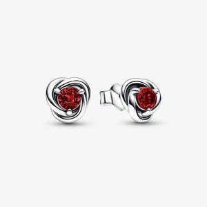S925 Silver Birthstone Stud Earrings Birthday Gift