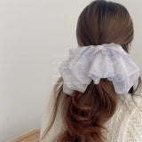 Pink Flower Mesh Big Bow Hairpin Sweet Spring Clip Hair Accessories
