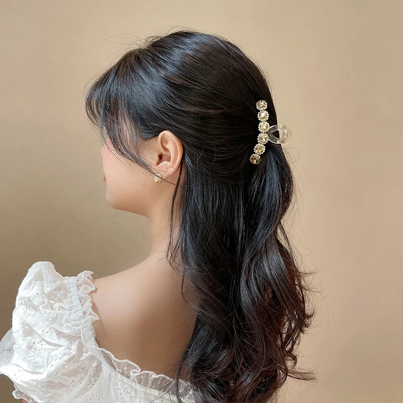 Gemstone Flower Hair Clips for Girls