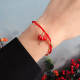 Lucky Mouse & Lucky Lovely Animal Red Rope Braided Double Bracelet Women