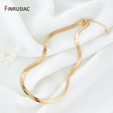 Plated Blade Necklace Snake Bone Chain Choker Necklace Jewelry