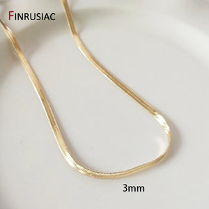Plated Blade Necklace Snake Bone Chain Choker Necklace Jewelry