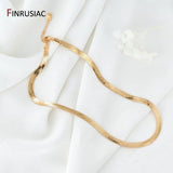 Plated Blade Necklace Snake Bone Chain Choker Necklace Jewelry