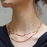 Plated Blade Necklace Snake Bone Chain Choker Necklace Jewelry
