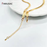 Plated Blade Necklace Snake Bone Chain Choker Necklace Jewelry