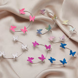 Multicolor Butterfly Ear Clip Earrings For Women Zircon Paillette Earrings