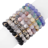 Boho Agate Bead Bracelet Colorful Women's Jewelry