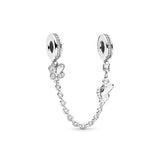 925 Silver Bracelet with Star Moon Bow Tie Wolf Charms Beads