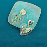 Acrylic Baroque Love Abalone Shell Earrings
