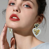 Acrylic Baroque Love Abalone Shell Earrings