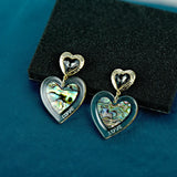 Acrylic Baroque Love Abalone Shell Earrings