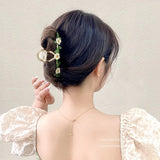 Persimmon Tassel Hair Clip Retro Flower Rattan Hairpin