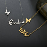 Personalized Butterfly Name Necklace for Women