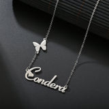 Personalized Butterfly Name Necklace for Women