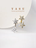 925 Silver Flower Stud Earrings for Women Spain Anniversary Jewelry
