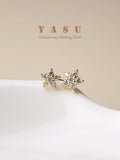925 Silver Flower Stud Earrings for Women Spain Anniversary Jewelry