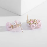 Baroque Pearl CZ Dangle Earrings 925 Silver