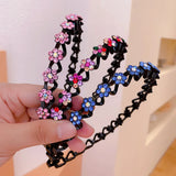 Rhinestone Wave Thin Edge Headband Women Anti-slip Hairpin Clip Headwear