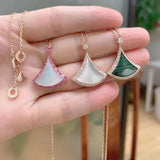 Rose Fritillary Skirt Pendant Necklace Clavicle Chain Birthday Gift