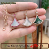 Rose Fritillary Skirt Pendant Necklace Clavicle Chain Birthday Gift