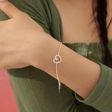 925 Silver Heart Bracelet Women Love Charm Jewelry
