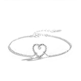 925 Silver Heart Bracelet Women Love Charm Jewelry