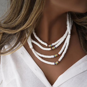 Colorful Bead Choker Necklace For Women