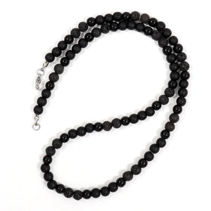 6mm Tiger Eye Stone Matte Bead Men Necklace - Gift Jewelry