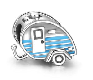 Silver 925 Car Hitch Assembly Charm Bead Pendant Fit Bracelets DIY Fine